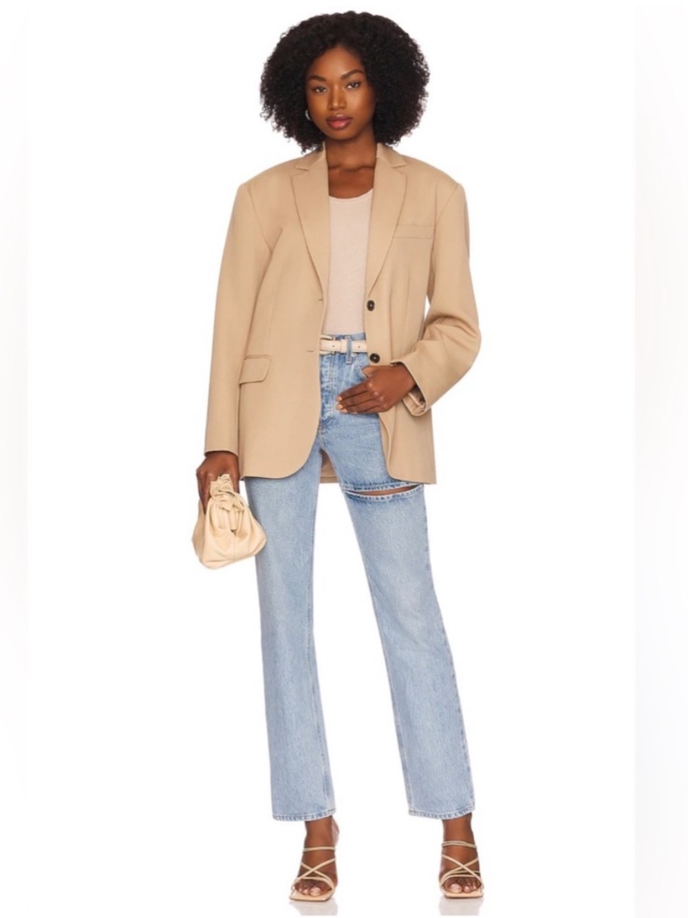 Agolde Lana Slice Mid Rise Straight Leg Clash Blue Jeans size 25